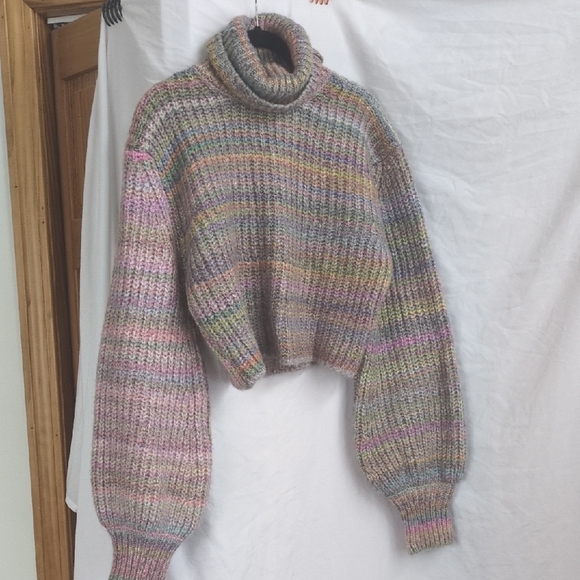 Topshop Sweaters - Topshop Pastel Knit Turtleneck Sweater